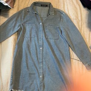 Blue Denim Shirt Dress